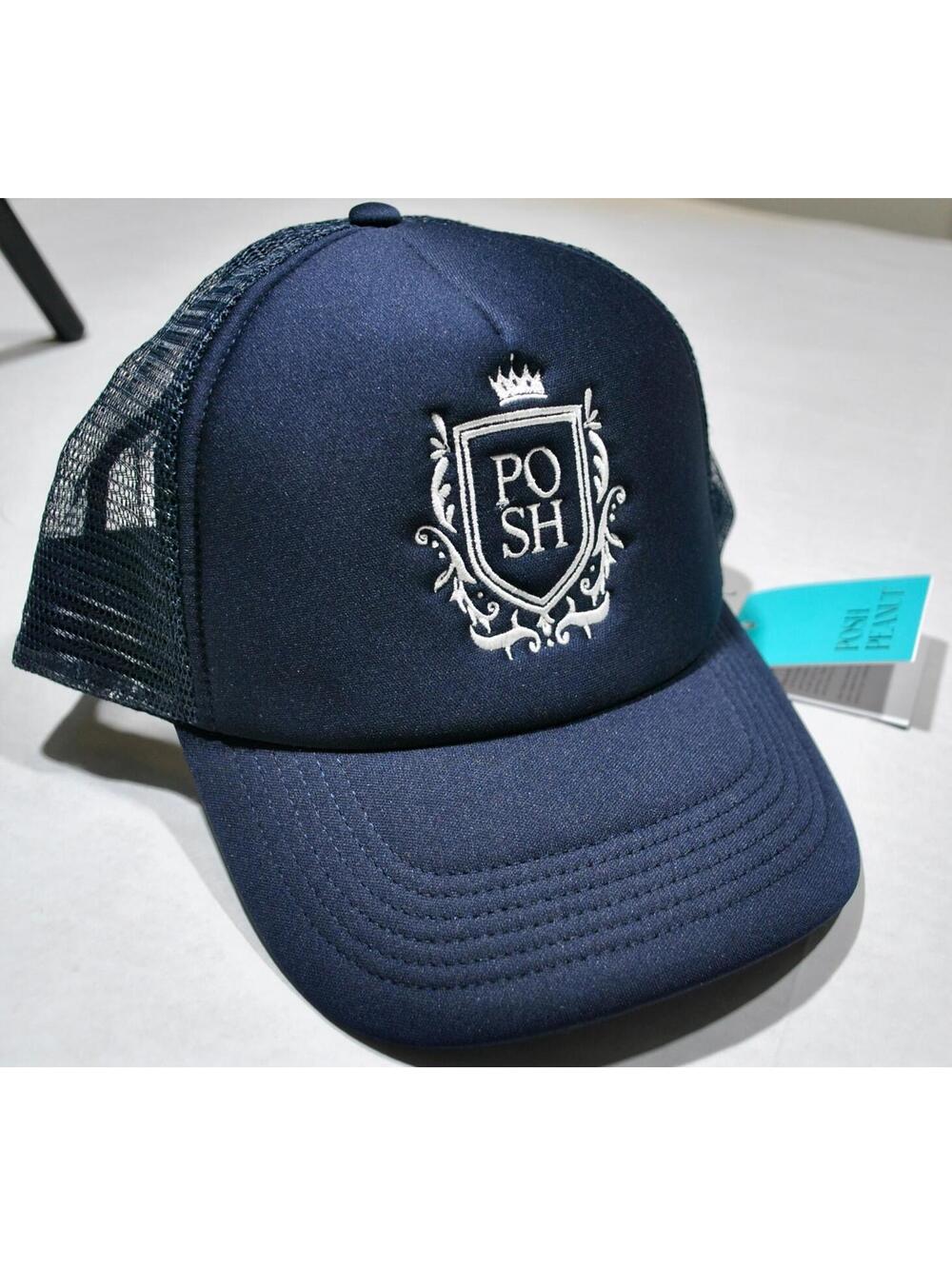 Posh Peanut Baby Brand Women's Navy Blue Trucker Snapback New With Tags